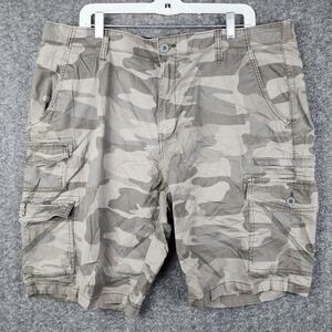 Iron Cargo Shorts Mens 40 Canteen Camo Green Brown Utility Multi Pocket I470830S